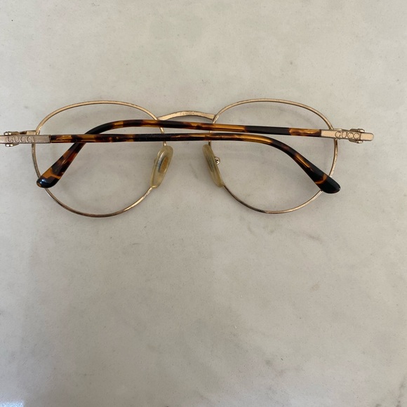 Vintage Gucci Gold Round Metal Glasses - Picture 2 of 3